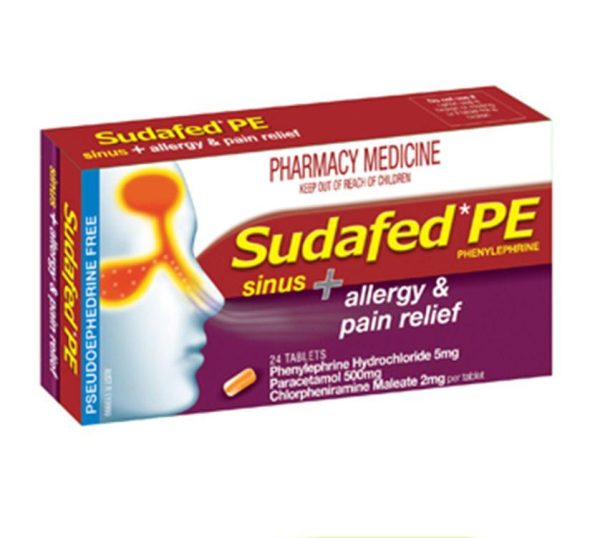 SUDAFED® PE Sinus + Allergy & Pain Relief 24s | Fairfield Pharmacy